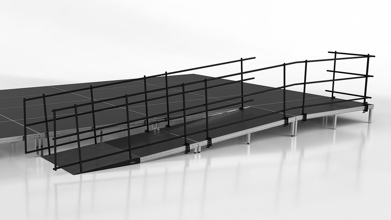 ADA wheelchair ramp for stages