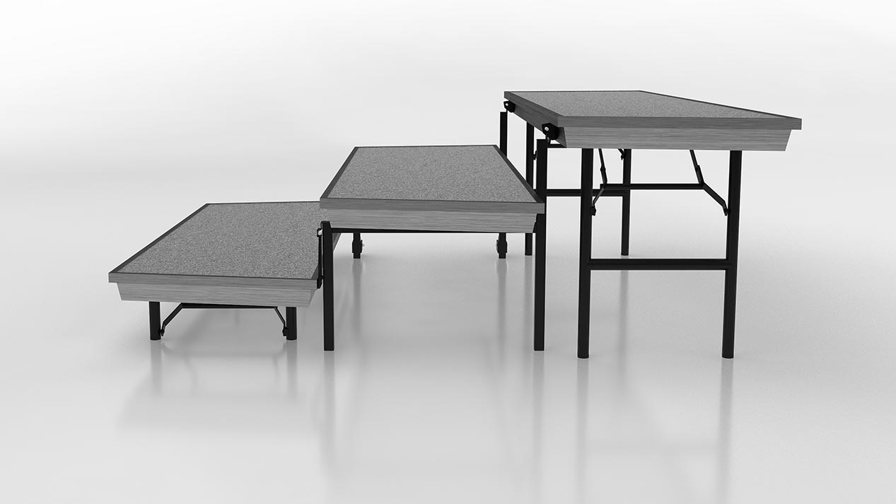 Single tapered choral riser side view