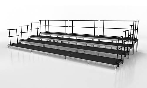 medium seated band or audience stage risers package