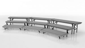 Tapered standing choral risers (small)